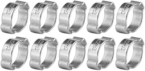 Lot De 10 Colliers De Serrage à Deux Oreilles Galvanisés En Fer Zingué