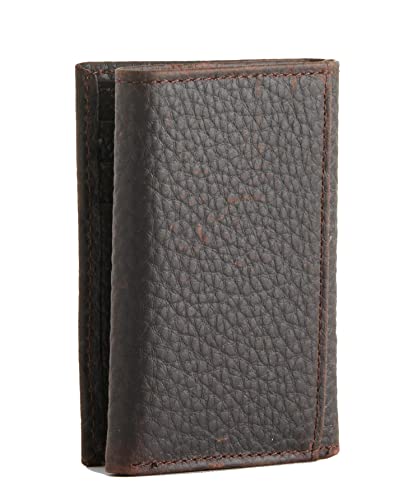 ARIAT Men's Brown Leather Trifold Wallet with Mexico Flag Logo3