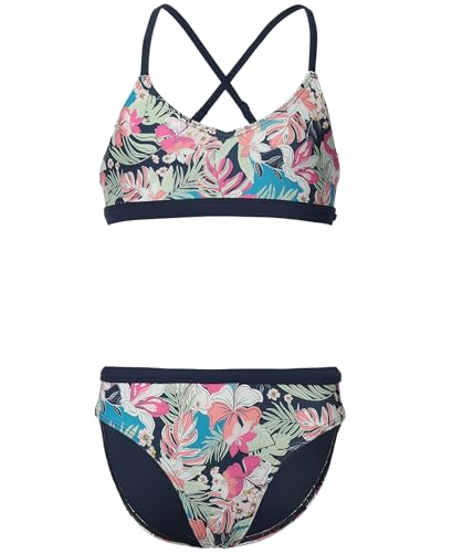 Image of Roxy Girls' Two-piece Bikini Swimsuit Set, UPF 50+ Sun Protection, Quick-Dry Bathing Suit