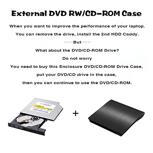Boîtier SATA USB 3.0 externe pour lecteur graveur CD DVD ROM de PC portable boîtier rigide 9mm - 4