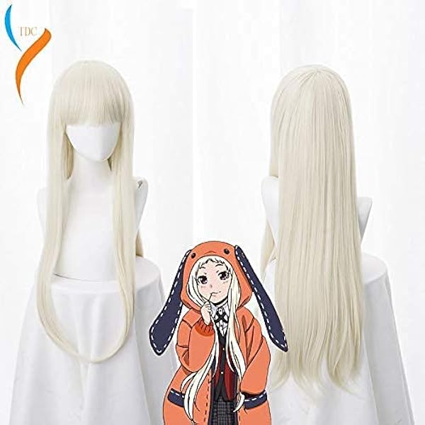 BONOCO 2019 Nieuwe Anime Kakegurui Compulsieve Gokker Runa Yomozuki Cosplay Kostuum Runa Yomozuki Cosplay Wig Wig Cap
