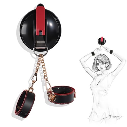 Manette con ventosa SM – Set bondage per coppia con ventose regolabili – gioco erotico, rollplay e BDSM – per mani e superfici, esperienze audaci