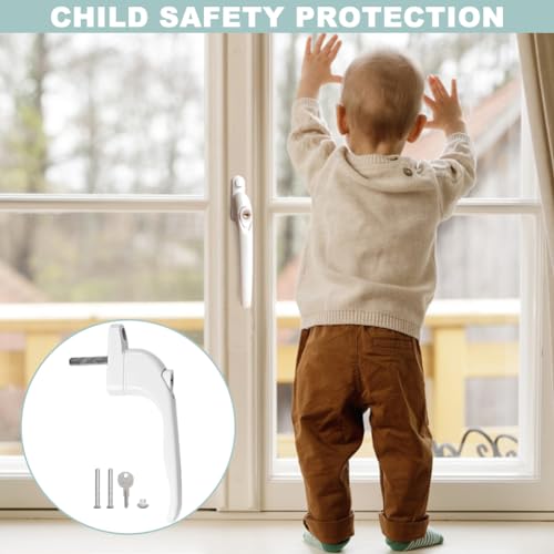 Rotate White Window Handle, Window Handles for Upvc with Screw Keys ...