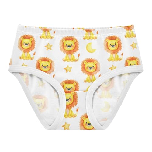 Joisal Cotton Girls Underwear Toddlers Cute Lions Stars Girl Panties Cute Fun Kids Briefs Undies 2t