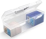 SUNEZLGO Storage Box For Toploader, Trading Card Storage Box Plastic, Playing Card Case, Large For Toploaders 200 Cards 750, Fit For Toploader and Standard Card