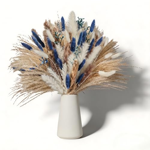 Ramo de flores secas Blue Pampas Grass y Bunny Tails miniatura 1
