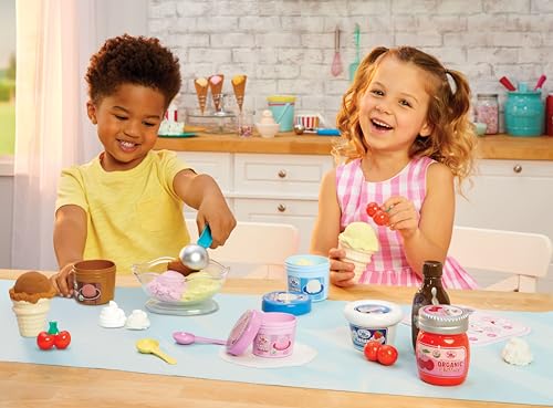 Little Tikes Creative Chefs Ice Cream Kit with Make-It Mix Play Sand, 20 Accessories, Realistic Pretend Play Set, Boys, Girls, Ages 3+ - image 7
