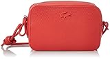 Ton-in-Ton-Krokodillogo Lacoste Nf3212ce Damen Schultertasche, Rot - Energie - Größe: Einheitsgröße