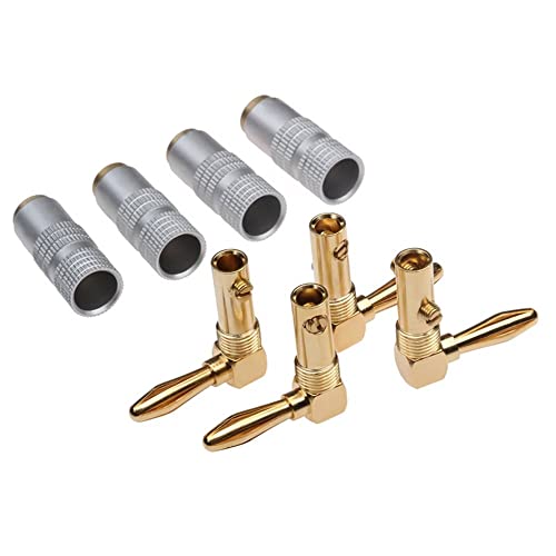 WANGCL 4 Pack 90 Degree Gold Plated Banana Cable Plugs - Image 4
