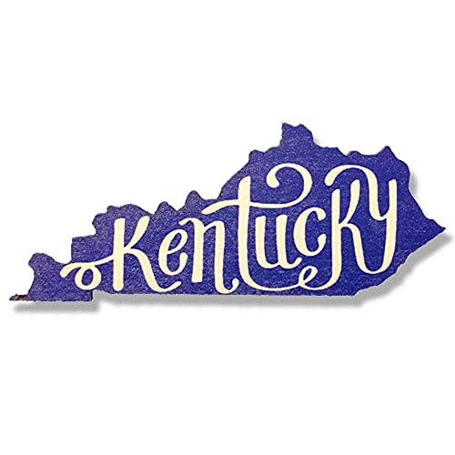 Imán Decorativo Con Forma Kentucky, Azul y Blanco miniatura 1
