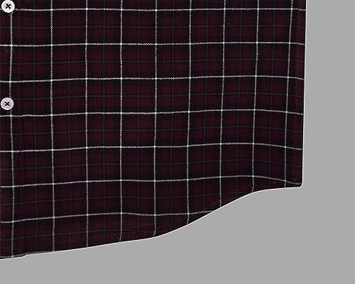 Image of GHPC Cottswool Winter Wear Woolen Windowpane Checks Full Sleeves Regular Fit Formal Shirt for Men