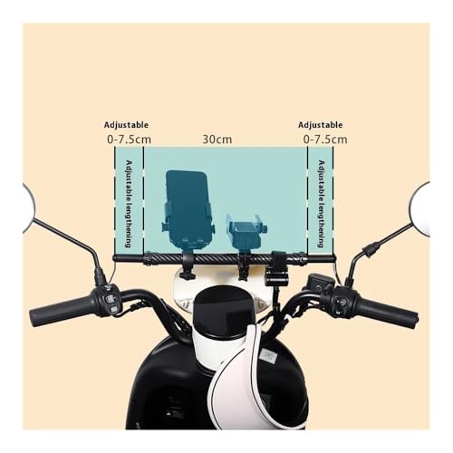 Soporte de extensión manillar multifuncional de motocicleta barra transversal 3