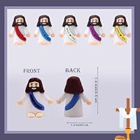 AKFAHOIF 20PCS Little Jesus Figures, Mini Jesus Figurines in Bulk, Multicolor Tiny Jesus Figures, Miniature Figurines to Hide and Seek Religious Gifts for Easter Egg Stuffers — image 2
