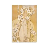Amazon.co.jp: アルフォンス・ミュシャ 画家「四つの花 リリー