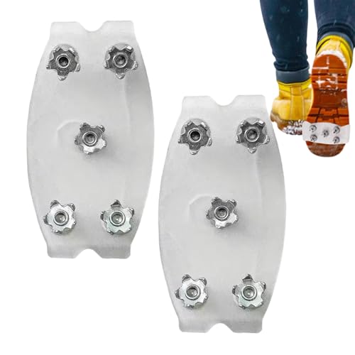 Agarres de Nieve para Zapatos | de tracción Transparente para Calzado, Agarre de Hielo para Zapatos, para Invierno y Nieve y Senderismo, Senderismo, Escalada, techos de Golf, Mujeres M