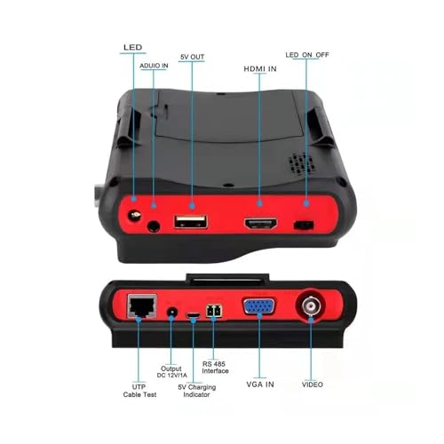 Probador de cámaras CCTV TI-6800ACT con pantalla de 5 pulgadas y compatibilidad multiformato 6