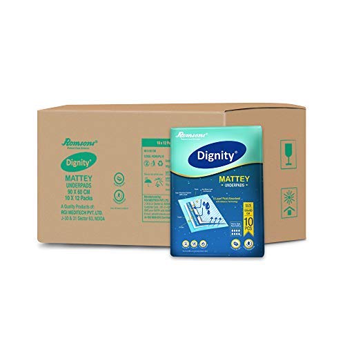 Dignity Mattey Underpads 10 Pcs, Size 60x90cm, (Pack of 12)