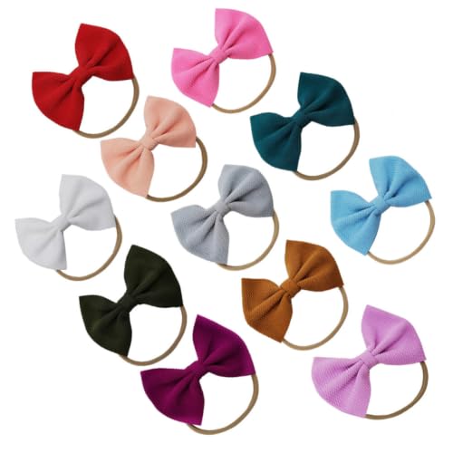 Diademas de nylon RORPOIR elásticas y no deformables con lazo para niñas