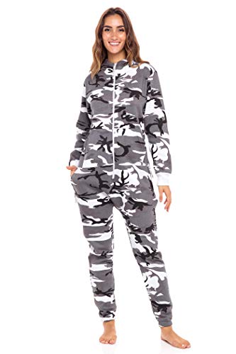 Skylinewears Women's Onesie Playsuit Ladies Jumpsuit Overall Camo-Gray M #TOP2