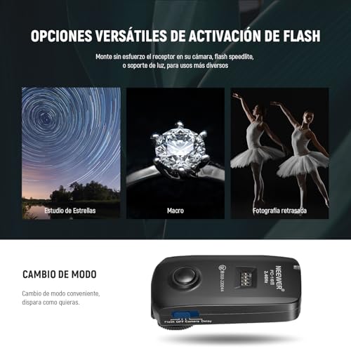 Image of NEEWER FC-16 2.4G Wireless Camera Shutter Studio Flash Trigger with Two Receivers, Compatible with Nikon D7100 D7000 D5100 D5000 D3200 D3100 D600 D90 D800E D800 D700 D300S D300 D200 D4 D3S D3X D2Xs