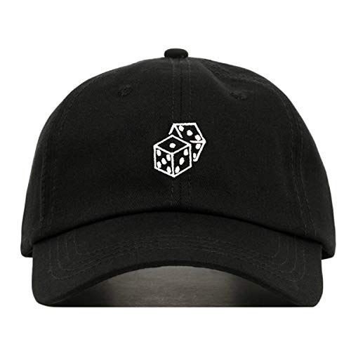 Gambling Dice Dad Cap, Cotton, Adjustable Strap, Black