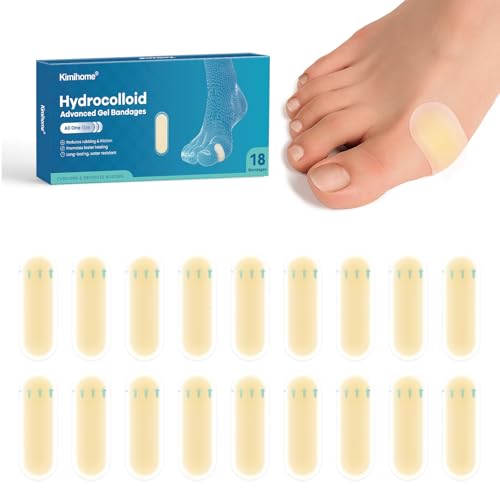Blíster hidrocoloidal para pies – 18 vendas de gel blíster – Blister Cushions for Heel,Toe,Blister Prevention for Travel,Water Resistant Vendages(Spot Pack)
