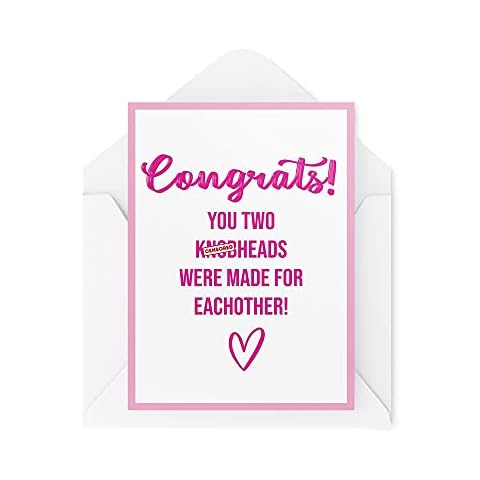 Funny Engagement Card with Bright Print Cover
