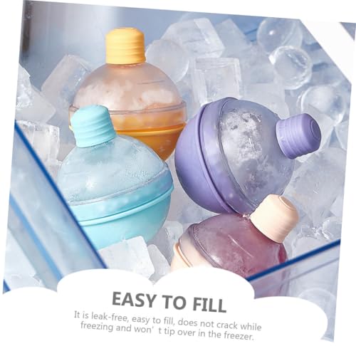 4 Moldes de Silicona para Hielo Redondos con Tapa miniatura 3