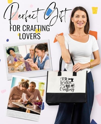 Bolso Tote de Lona para Manualidades con Cierre y Correa miniatura 5