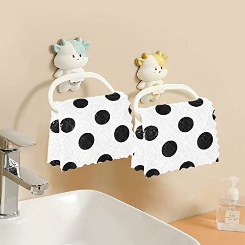 Cataku 292284863P655C696S1463 Black And White Polka Dot Kitchen Dish Cloths, 6 Pack Reusable Dish Rags For Washing Dishes, Microfiber Cleaning Cloths Dish Towels Washcloths thumb #5