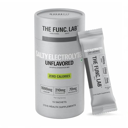 Image of The Func. Lab Daily Electrolytes - Unflavoured | 15 Sachets | Instant Hydration Powder with Sodium, Potassium, Magnesium | Sugar-Free, No Preservatives | Instant Energy, Performance & Recovery Drink