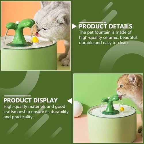 Fuente de agua cerámica para gatos REAGAR 1L automática miniatura 7