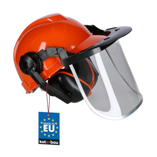 KOTARBAU® Schutzhelm mit Gehörschutz und Visier Kompletter Satz