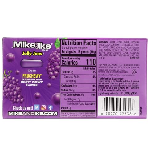 Mike and Ike Jolly Joes Caja x3 Caramelo Uva 120 g miniatura 2
