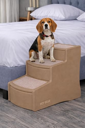 Pet Gear Easy Step III Pet Stairs, Sand Dune | 3 Step, For Cats/D...