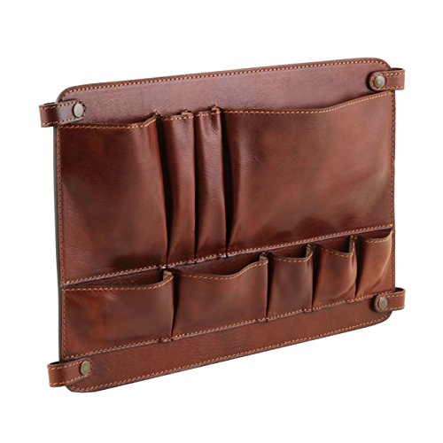 Module multifonction en cuir Tuscany Leather TL Smart rouge pour organisation chic