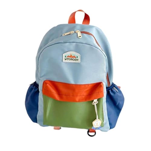 Mochilas para niños 2 años mochila escolar infantil con bloque de colores, linda mochila escolar para niños y niñas, mochila de viaje ligera e informal para niños, verde, 37