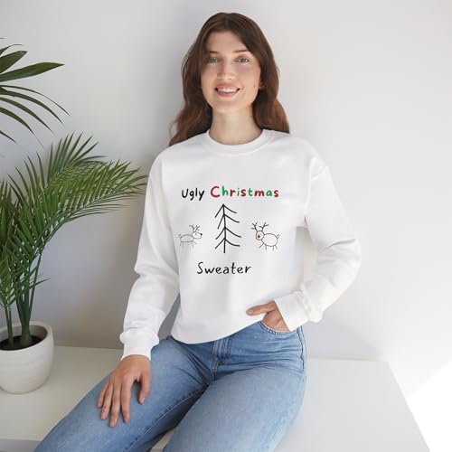 Ugly Christmas Sweater Crewneck, Holiday Apparel, Funny Sweatshirt, Unisex Winter Fashion, Gift for Him/Her3