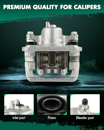 Image of SCITOO 19B1448 Rear Right Disc Brake Caliper w /Bracket Fit For Acura For Legend 1991-1995,For Acura For RL 1996-1998,For Honda For Odyssey 1995-1998,For Isuzu For Oasis 1996-1999, Single Piston