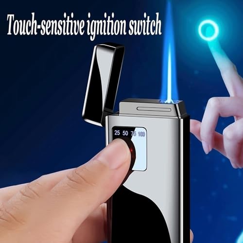 Encendedor Recargable de Butano con Sensor Táctil Azul miniatura 2