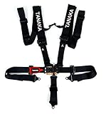 Tanaka Black Series Latch and Link 5 Points Safety Harness Set with Ultra Comfort Heavy Duty Shoulder Pads (for one seat/Youth use) (Black) (2