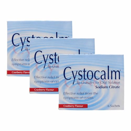 Cystocalm Cystitis Relief from Burning Pain 6 Sachets 4g Granules Cranberry