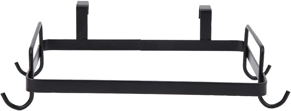 Over The Cabinet Plastic Bag Holder Hanging Trash Bag Holder, Household Iron Garbage Bag Rack Stand Bracket, Trash Bag Holder for Kitchen,Office,Dorm Room(Black)
