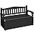 Greesum 70 Gallon Outdoor Storage Deck Box with Armrest Bench Lockable, Waterproof and UV Resistant, Suitable for Garden, Pool, Patio, Black
