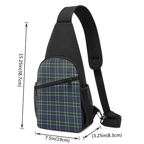 Crossbody Sling Backpack Graham of Montrose Modern Tartan Shoulder Chest Bag Daypack for Traveling Sport4