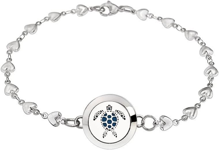 Pulsera de aromaterapia con difusor de aceites esenciales de acero inoxidable pulsera difusora de joyas ajustable para mujer con almohadillas de