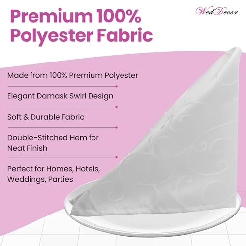Servilletas de mesa antimanchas duraderas con patrón de remolino para bodas 6