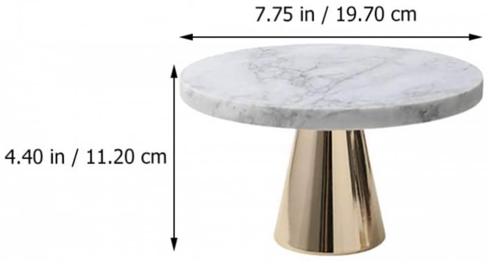 Alzata per torte con base in marmo e supporto in metallo, supporto per cupcake, muffin, pasticceria, frutta, dessert, vassoio per gioielli
