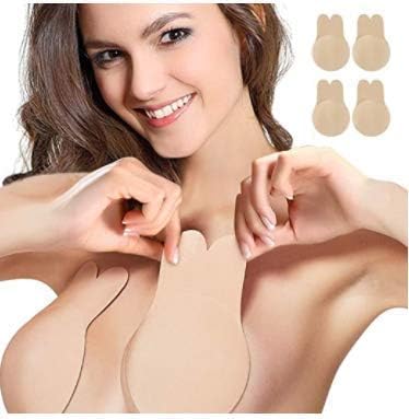 BelantoWomen's & Girls Cover Strapless Bra Instant Breast Lift Sticky Bra Backless Invisible Push up Self Adhesive Bra Reusable Breast Lift Up Wire Free Bra Beige, BEIGE, M, Beige, M