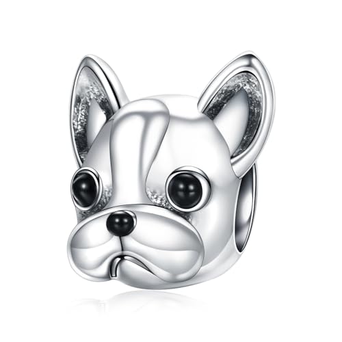 Charm Ciondoli Bulldog Francese cane in Argento Sterling 925 per Bracciali Pandora
